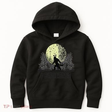 Funny Sasquatch Bigfoot Easter Bunny Ears Cryptid Monster Kids Hoodie