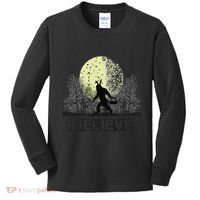 Funny Sasquatch Bigfoot Easter Bunny Ears Cryptid Monster Kids Long Sleeve Shirt thumb 0