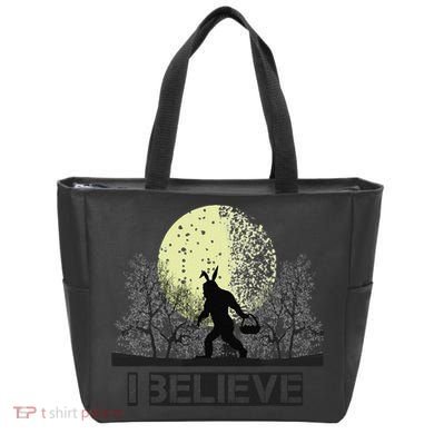 Funny Sasquatch Bigfoot Easter Bunny Ears Cryptid Monster Tote Bag
