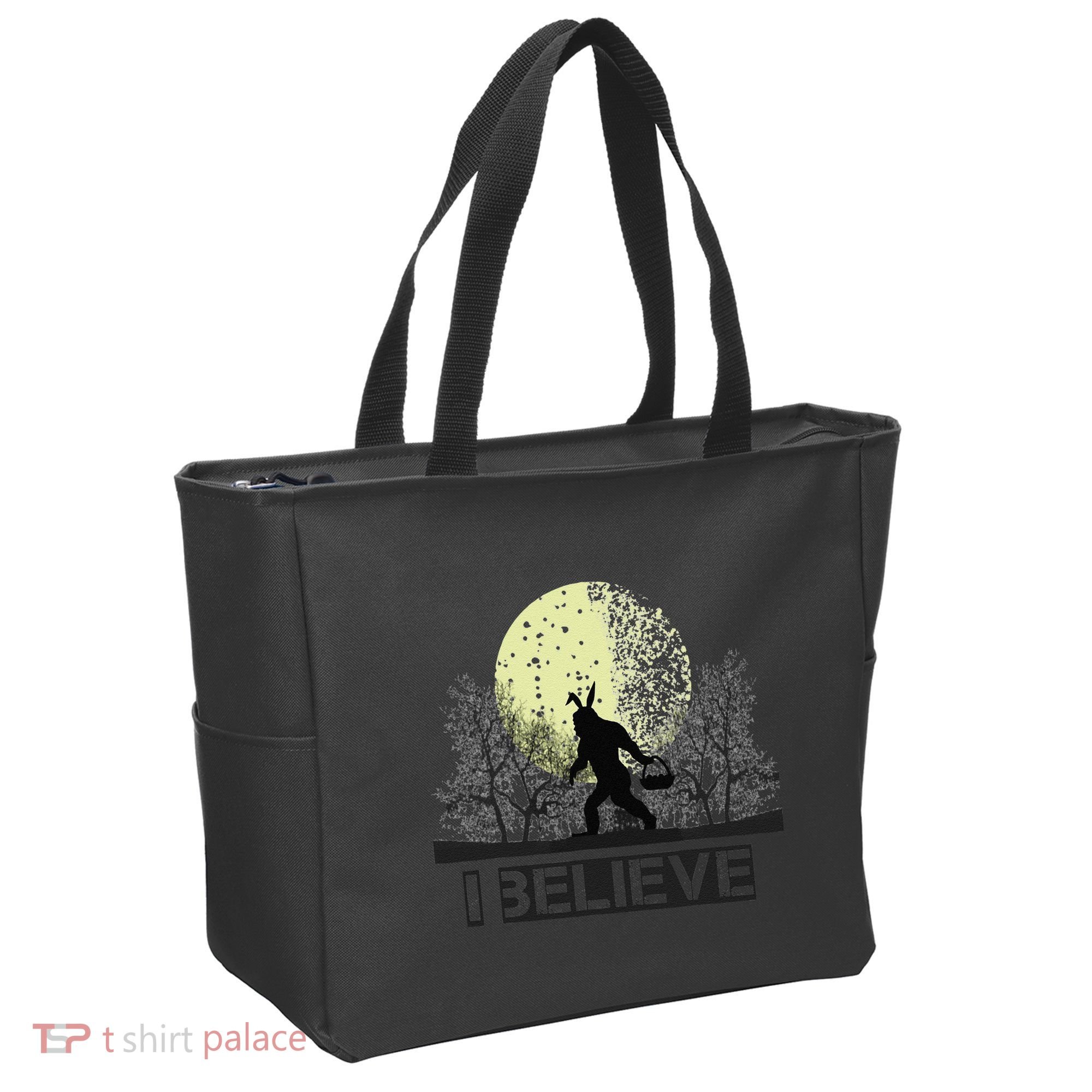 Funny Sasquatch Bigfoot Easter Bunny Ears Cryptid Monster Tote Bag