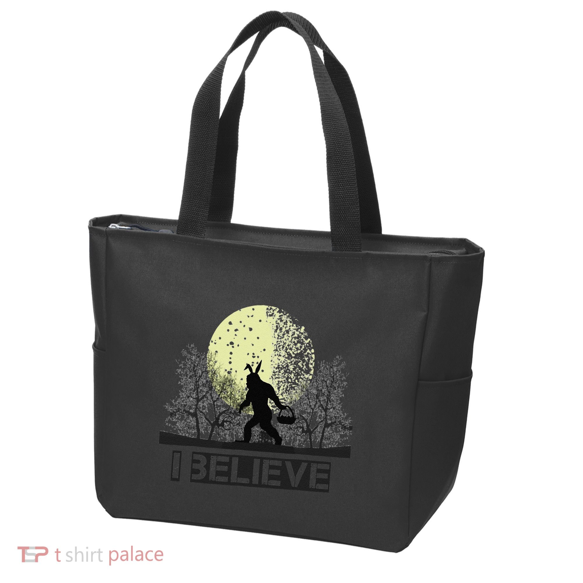 Funny Sasquatch Bigfoot Easter Bunny Ears Cryptid Monster Tote Bag