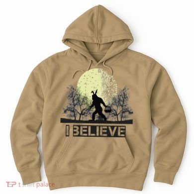Funny Sasquatch Bigfoot Easter Bunny Ears Cryptid Monster Hoodie