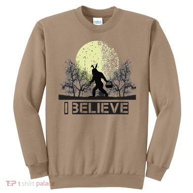 Funny Sasquatch Bigfoot Easter Bunny Ears Cryptid Monster Sweatshirt