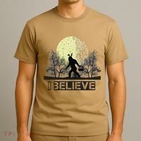 Funny Sasquatch Bigfoot Easter Bunny Ears Cryptid Monster T-Shirt thumb 3