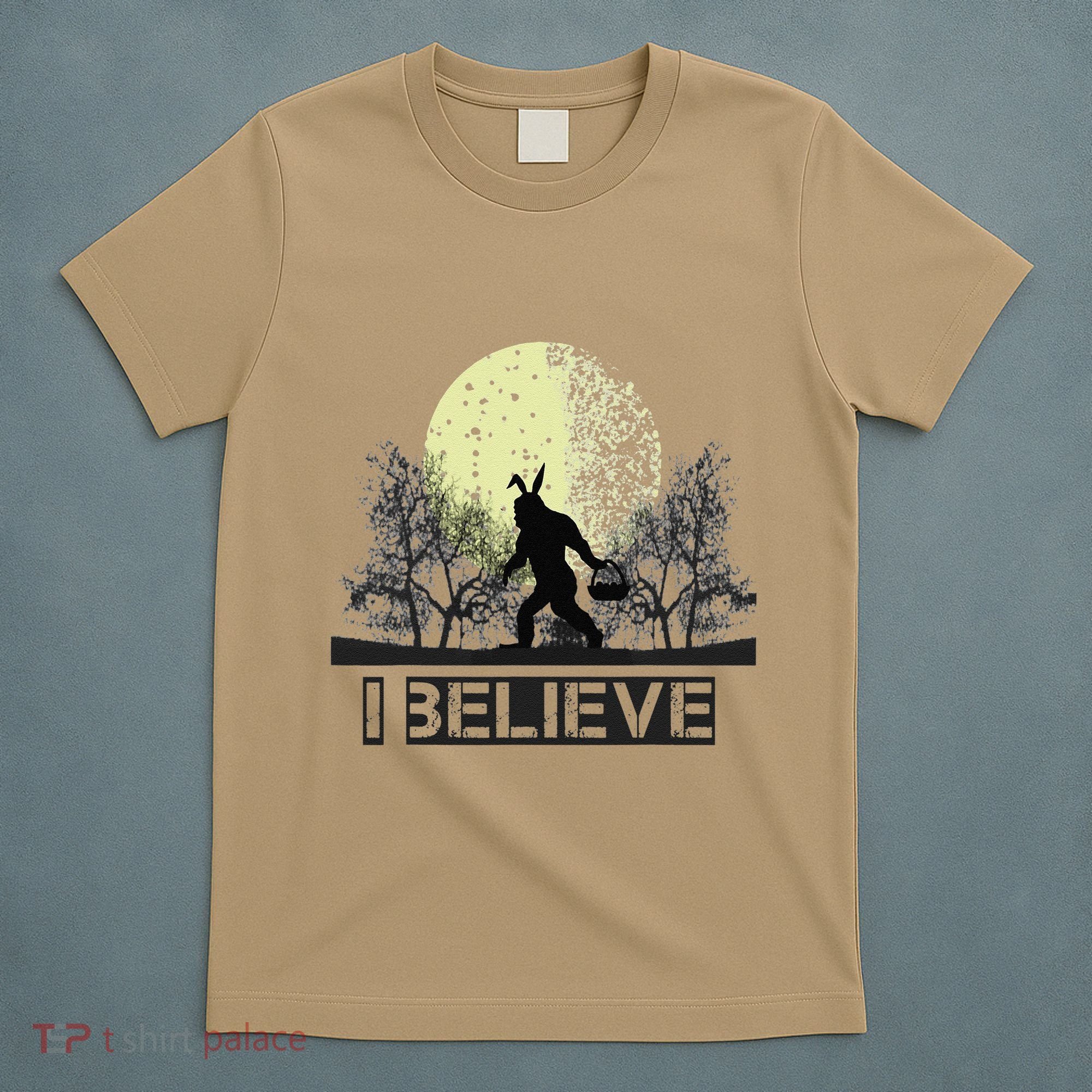 Funny Sasquatch Bigfoot Easter Bunny Ears Cryptid Monster T-Shirt