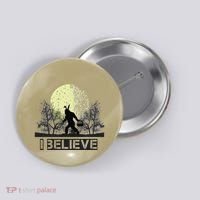 Funny Sasquatch Bigfoot Easter Bunny Ears Cryptid Monster Button thumb 0