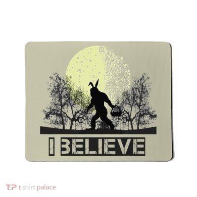 Funny Sasquatch Bigfoot Easter Bunny Ears Cryptid Monster Mousepad