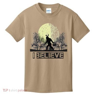 Funny Sasquatch Bigfoot Easter Bunny Ears Cryptid Monster Kids T-Shirt
