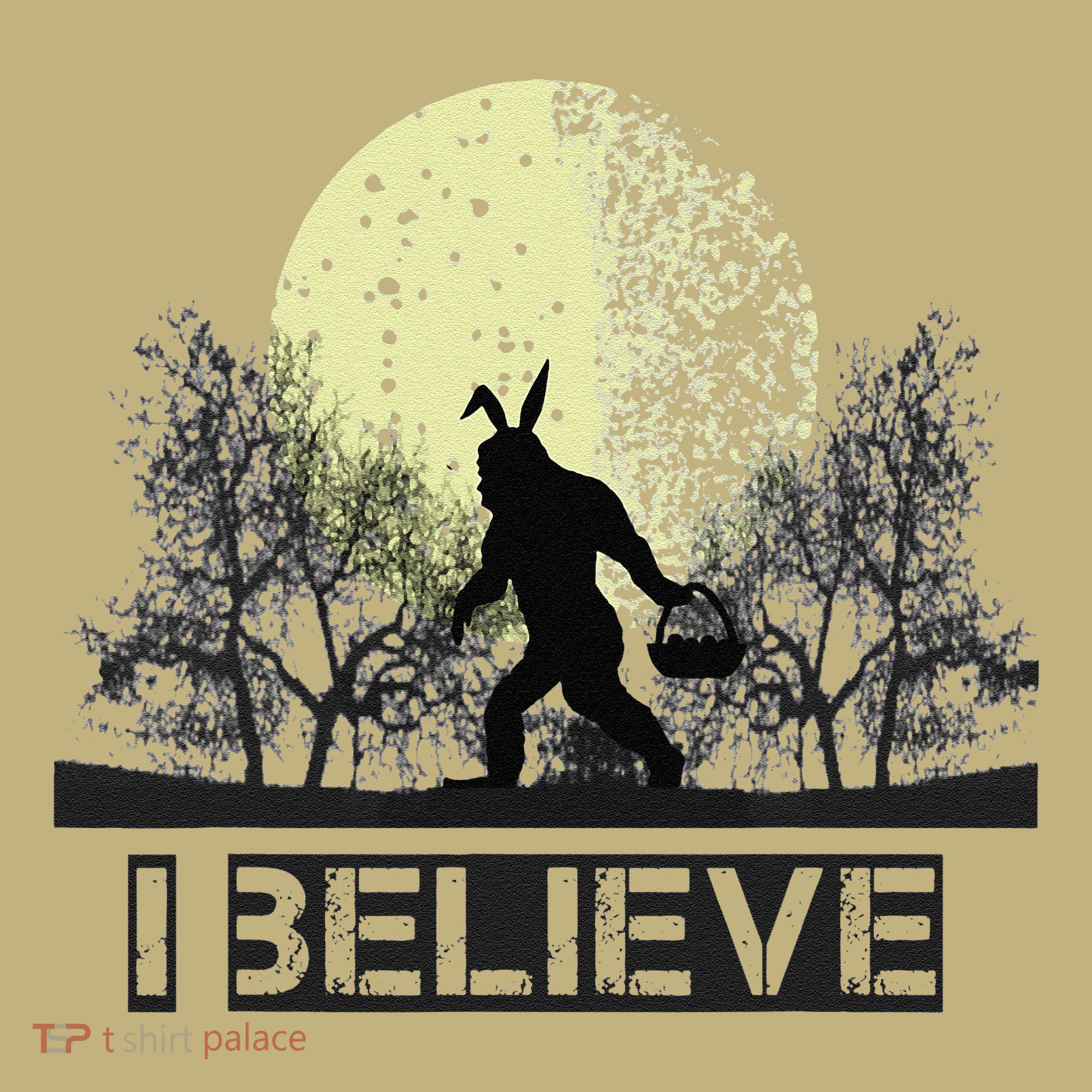 Funny Sasquatch Bigfoot Easter Bunny Ears Cryptid Monster Kids T-Shirt