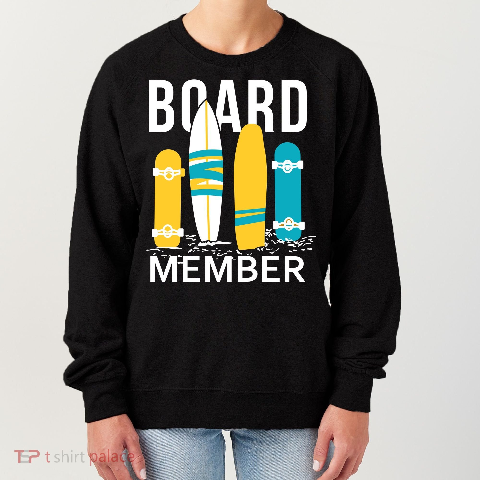 Funny Surfing Board Member Women's Sweatshirt