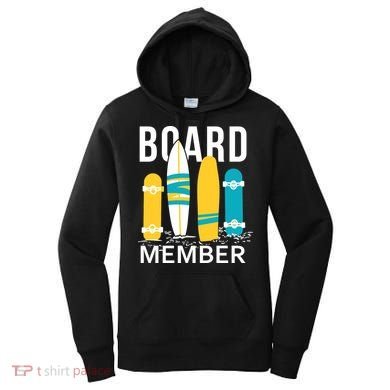 Funny Surfing Board Member Women's Hoodie