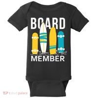 Funny Surfing Board Member Baby Bodysuit thumb 0