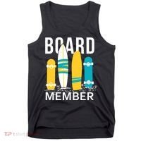 Funny Surfing Board Member Tank Top thumb 0