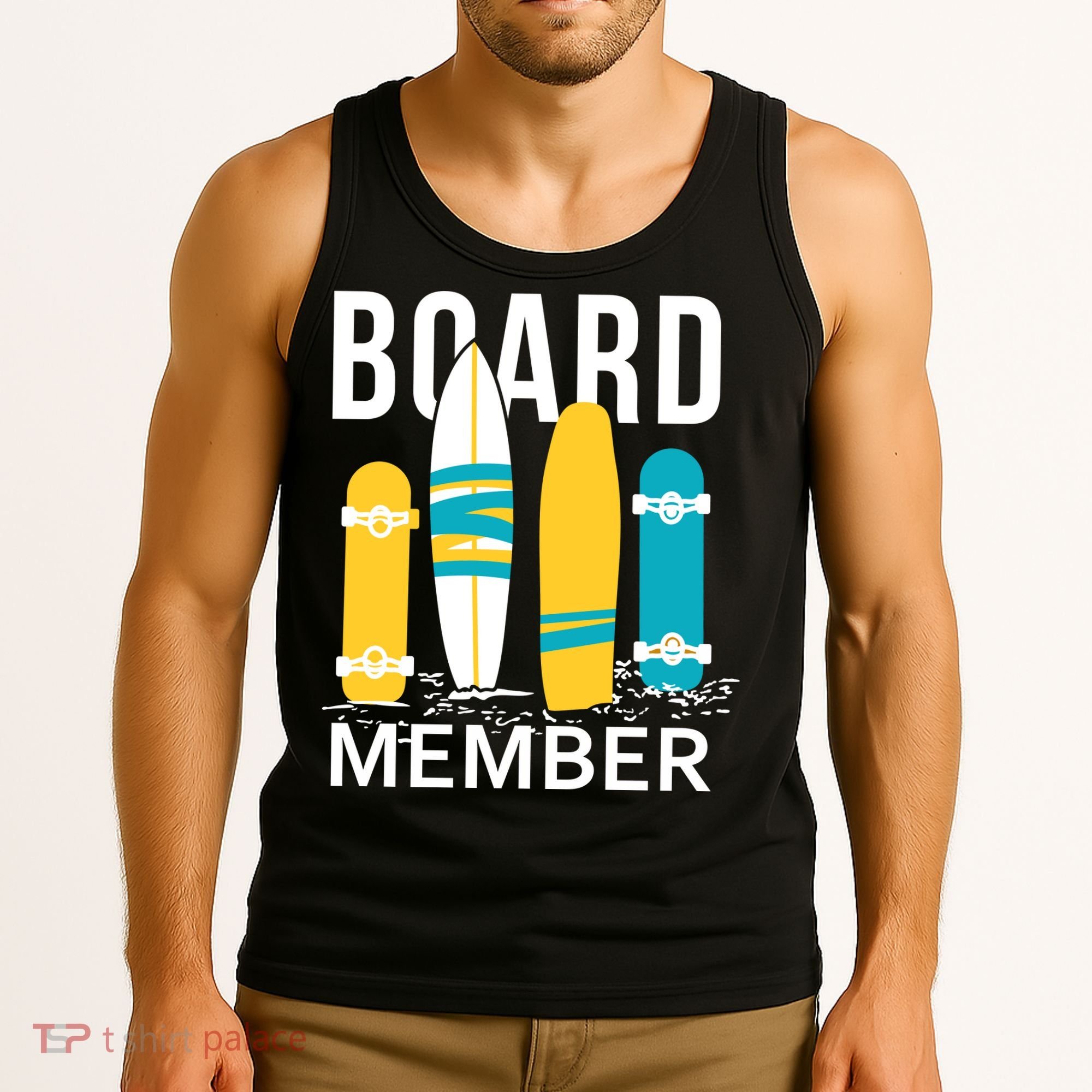 Funny Surfing Board Member Tank Top