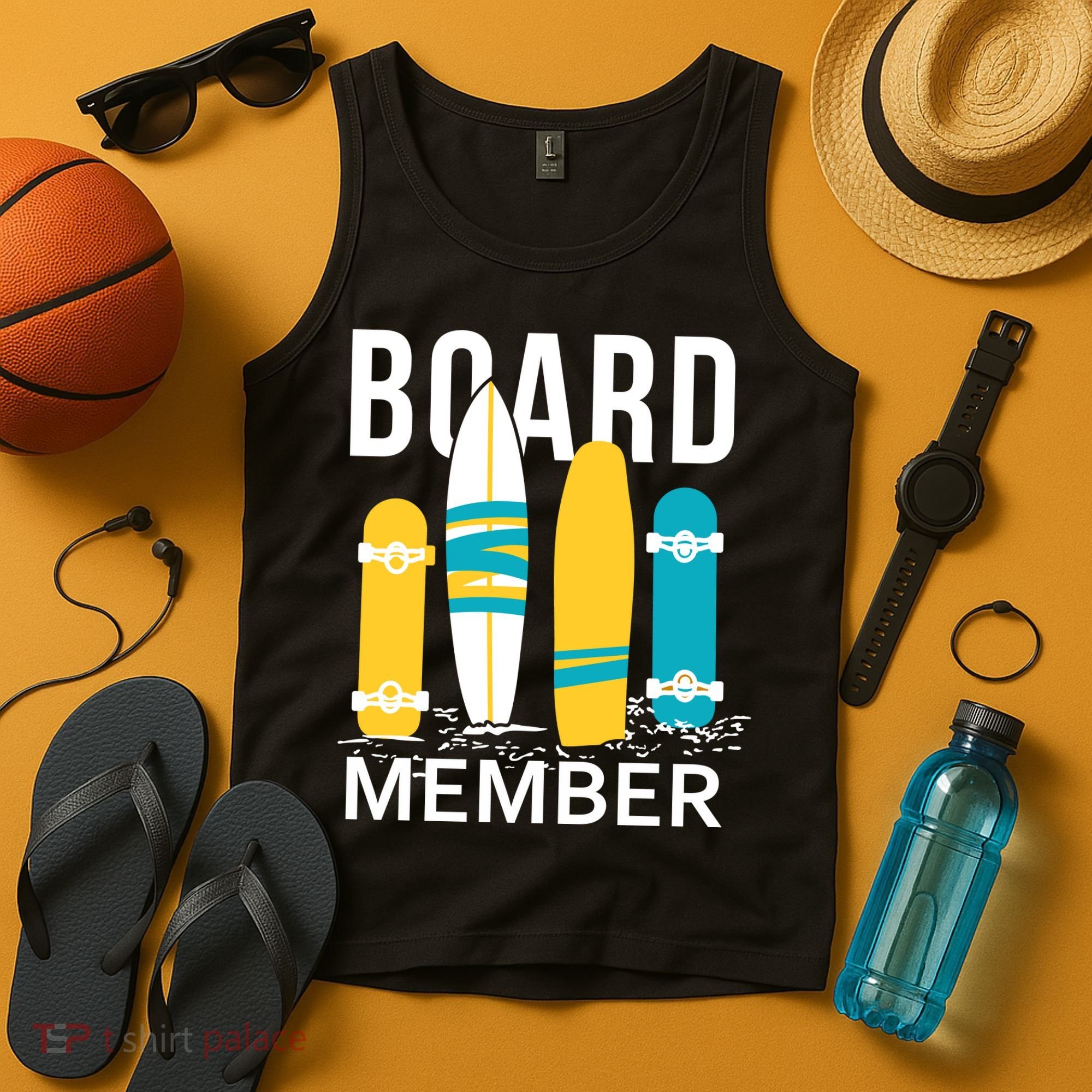 Funny Surfing Board Member Tank Top