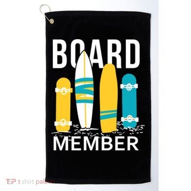 Funny Surfing Board Member Golf Towel