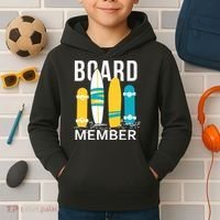 Funny Surfing Board Member Kids Hoodie thumb 2