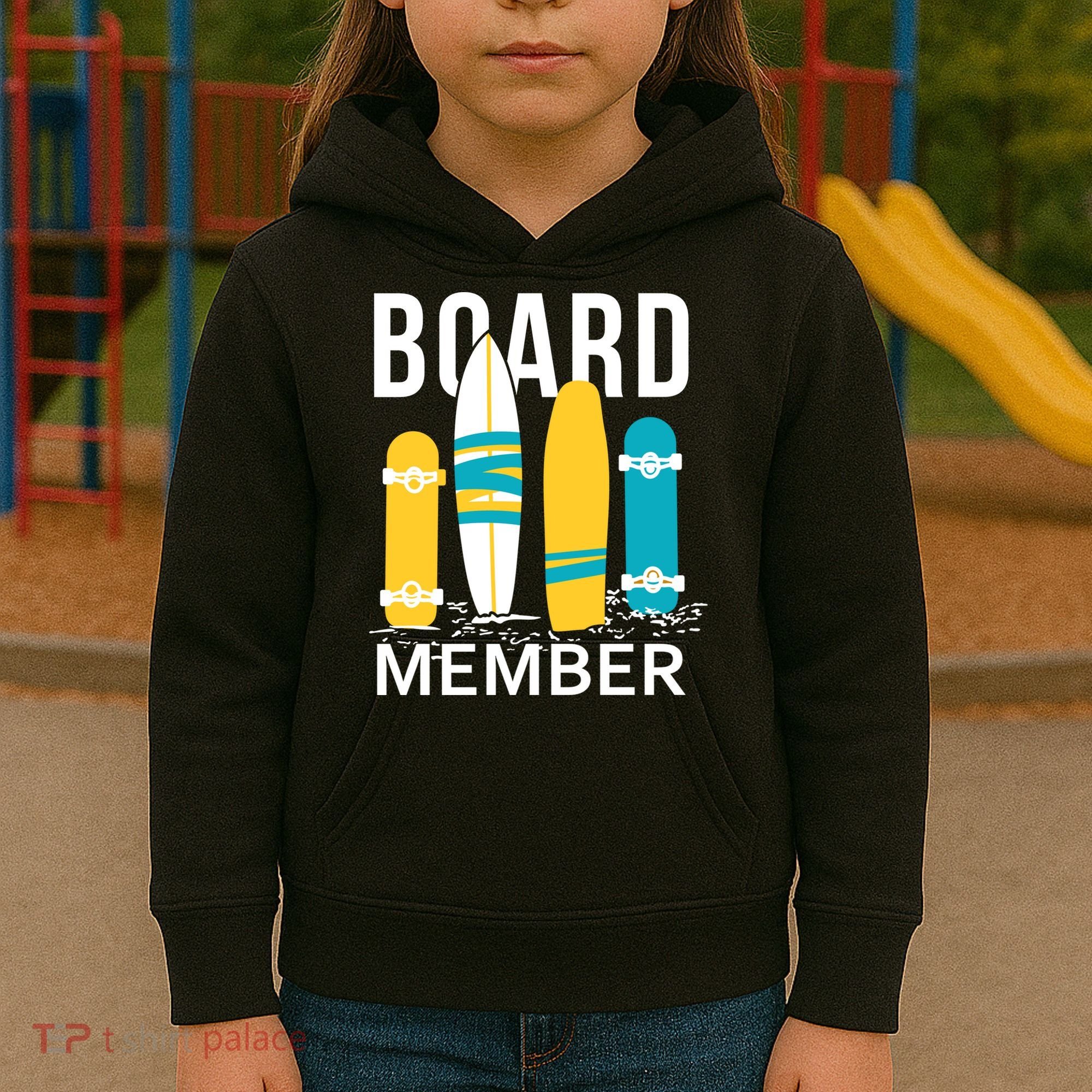 Funny Surfing Board Member Kids Hoodie