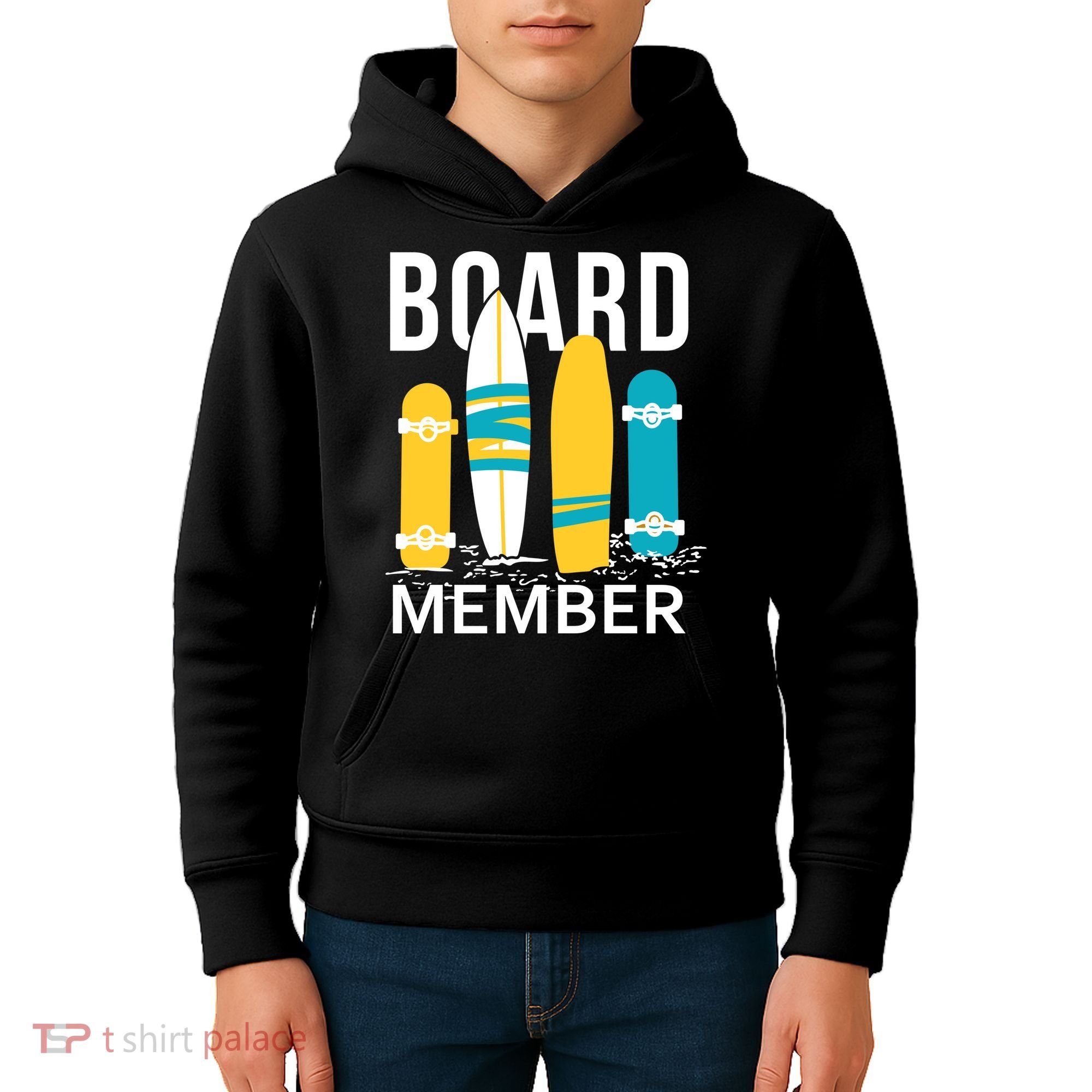 Funny Surfing Board Member Kids Hoodie