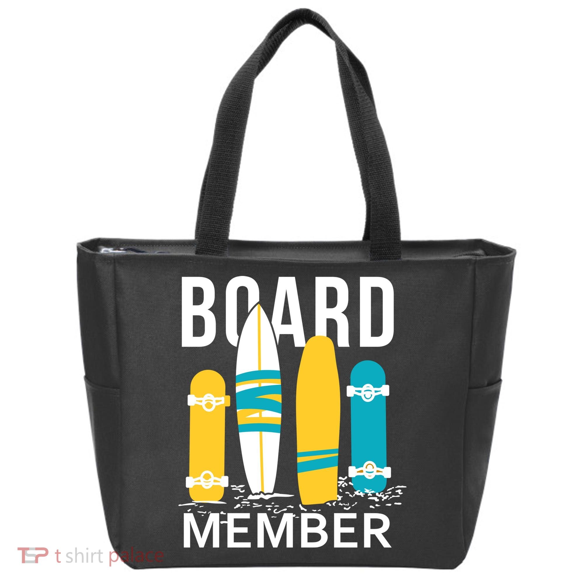 Funny Surfing Board Member Tote Bag