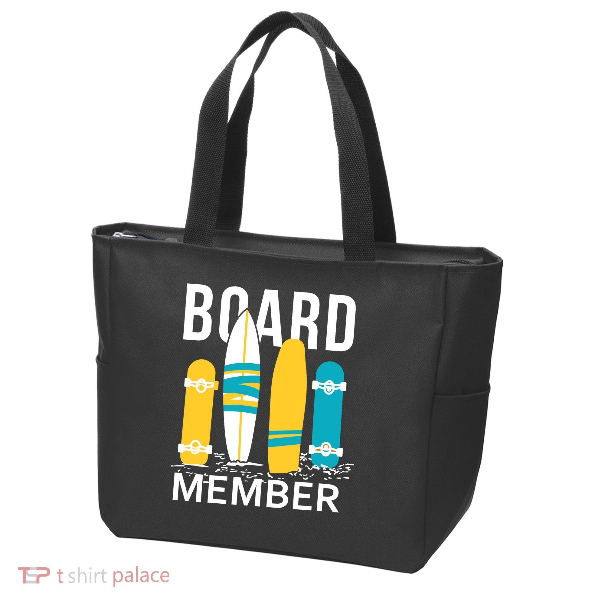 Funny Surfing Board Member Tote Bag