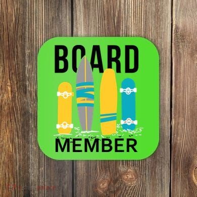 Funny Surfing Board Member Coaster