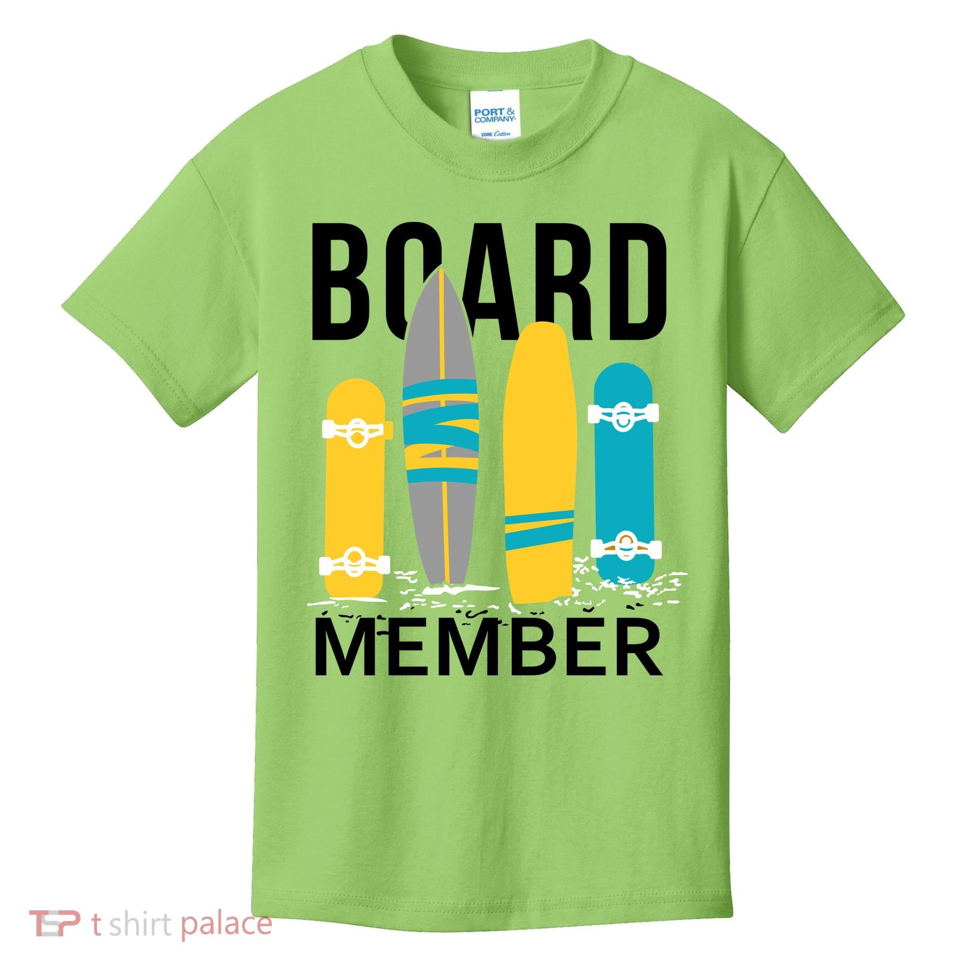 Funny Surfing Board Member Kids T-Shirt