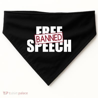 Free Speech Banned USA-Made Doggie Bandana