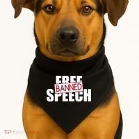 Free Speech Banned USA-Made Doggie Bandana thumb 1