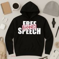 Free Speech Banned Hoodie thumb 3