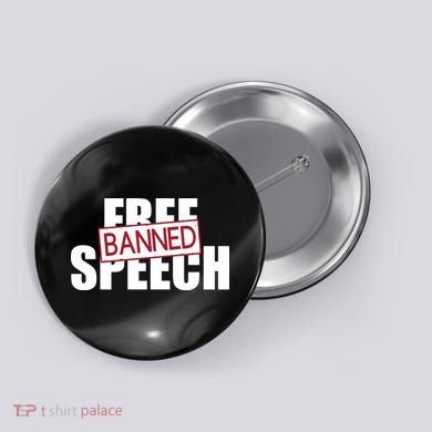 Free Speech Banned Button