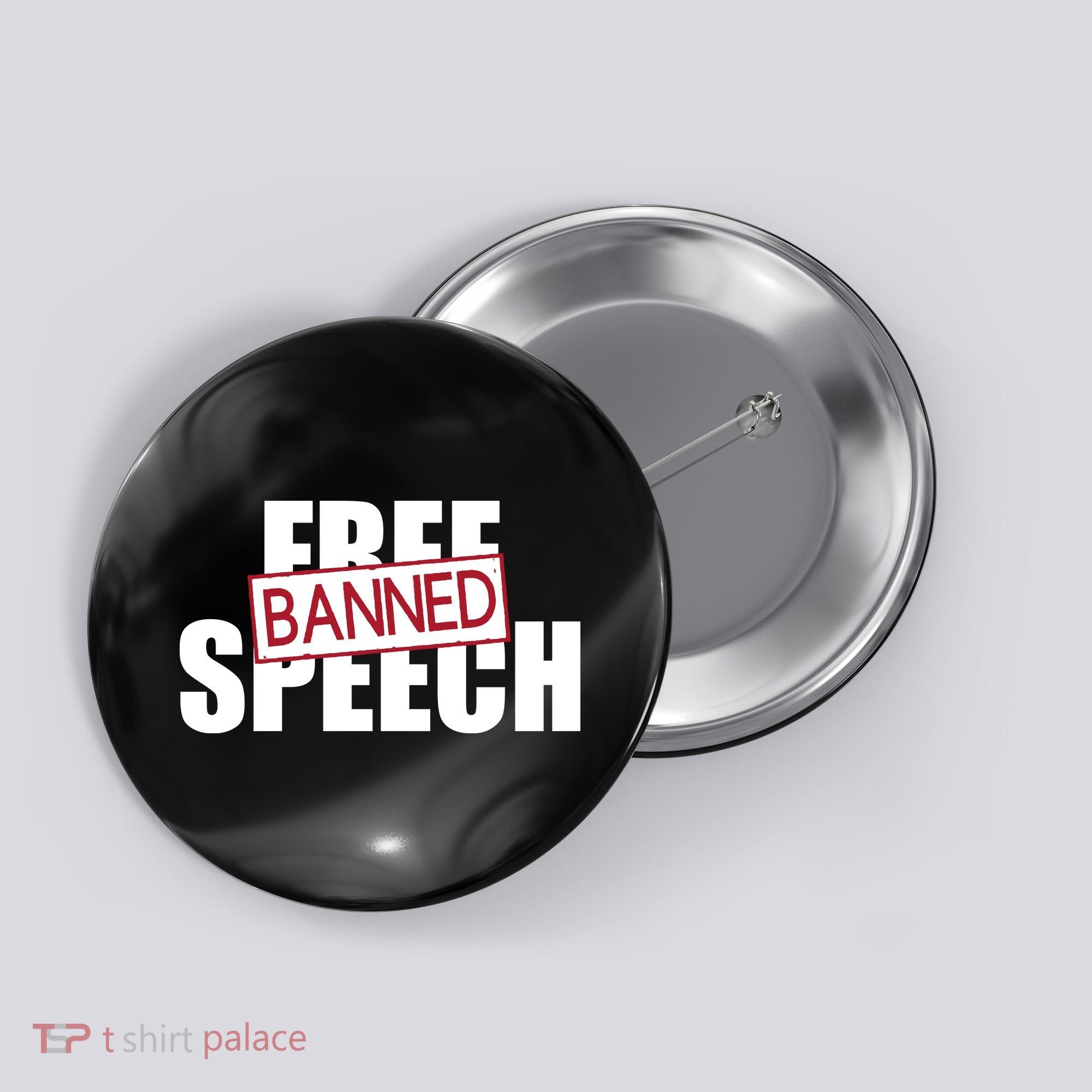 Free Speech Banned Button
