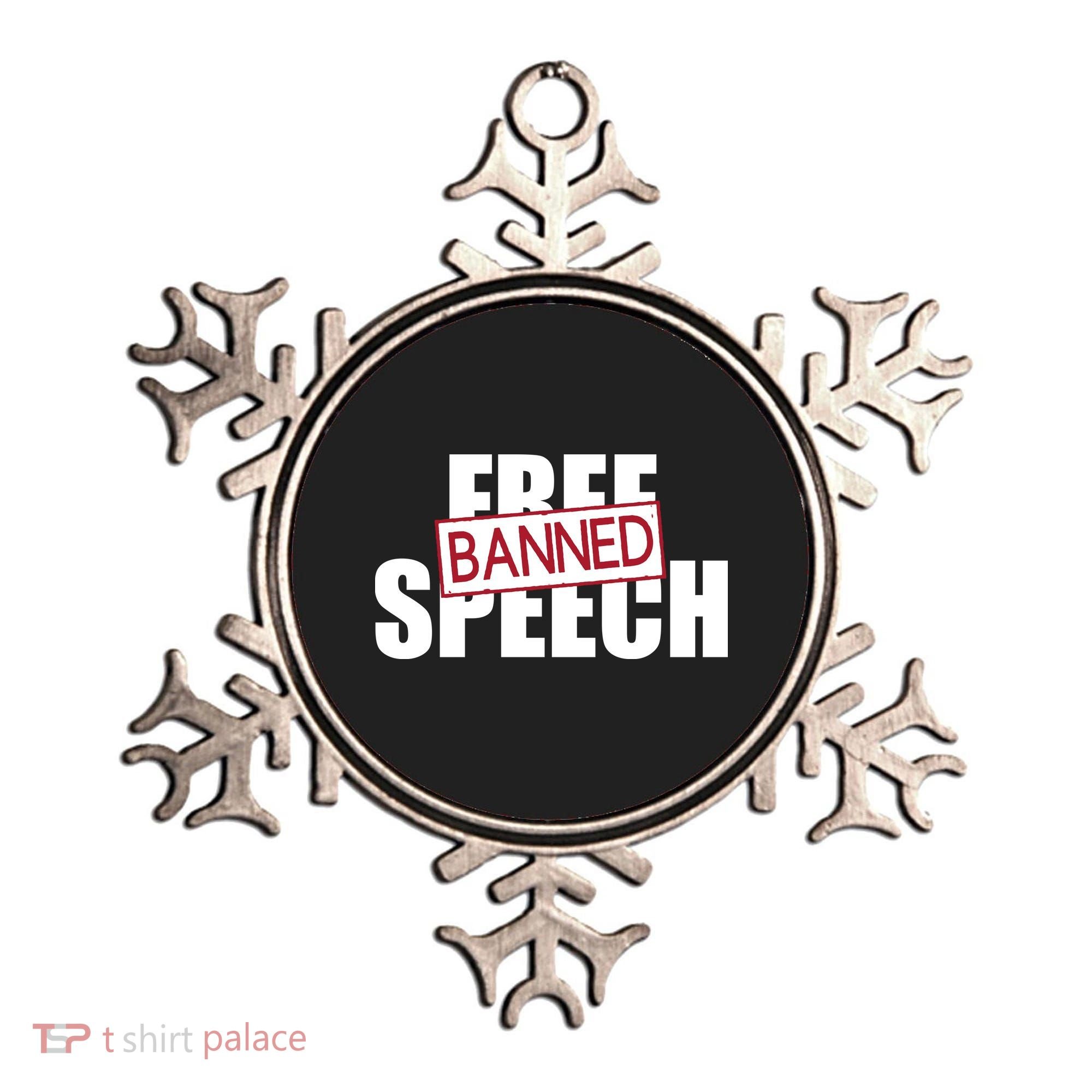Free Speech Banned Ornament
