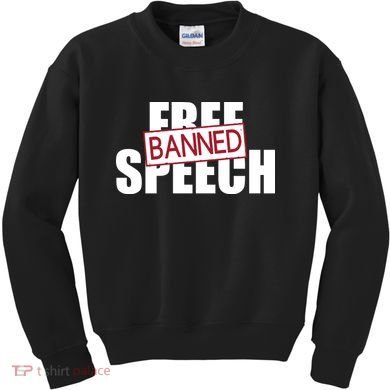 Free Speech Banned Kids Sweatshirt
