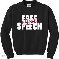 Free Speech Banned Kids Sweatshirt thumb 0