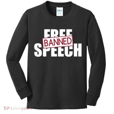 Free Speech Banned Kids Long Sleeve Shirt