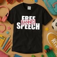 Free Speech Banned Kids T-Shirt thumb 3