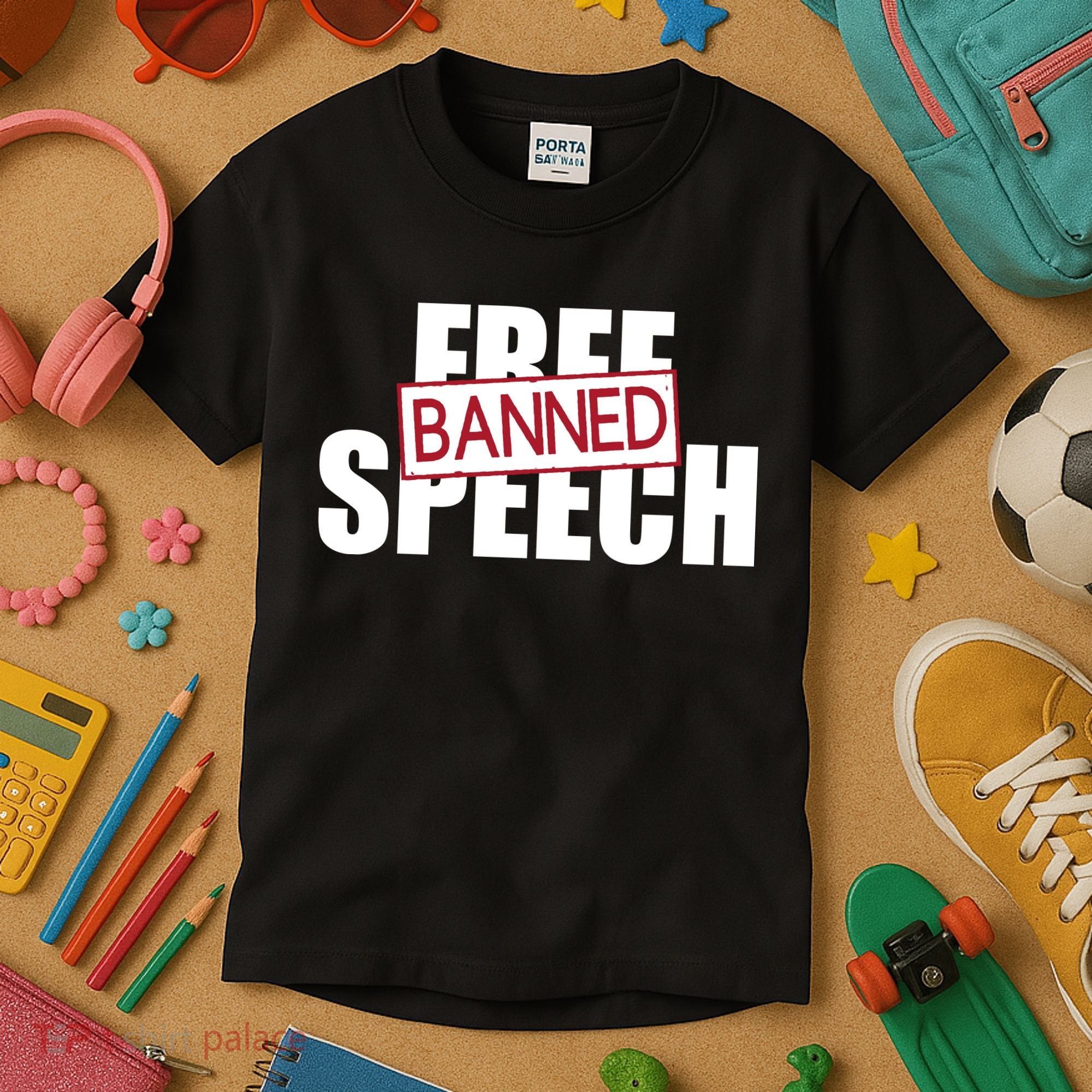 Free Speech Banned Kids T-Shirt