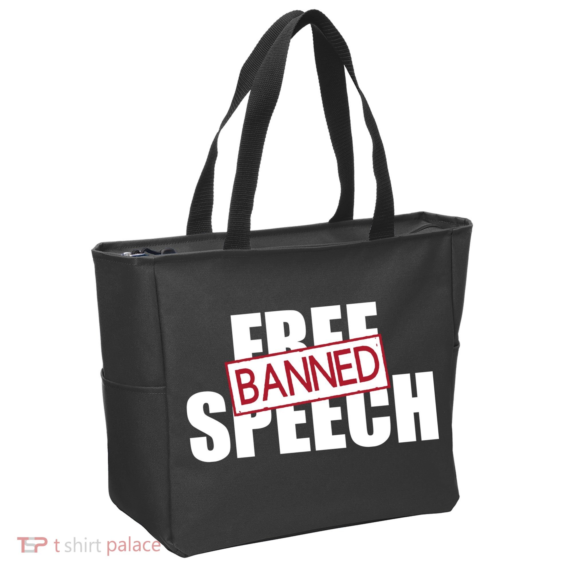 Free Speech Banned Tote Bag