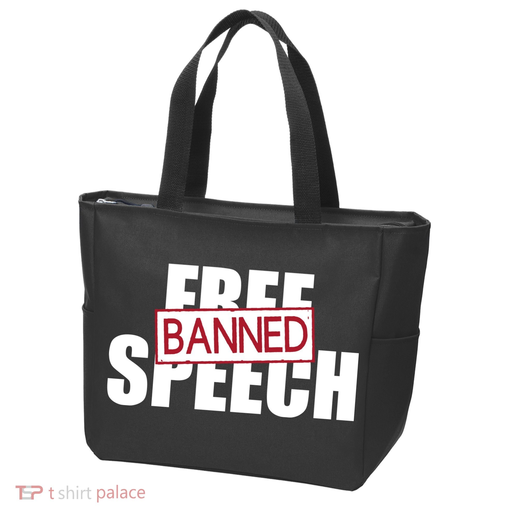 Free Speech Banned Tote Bag