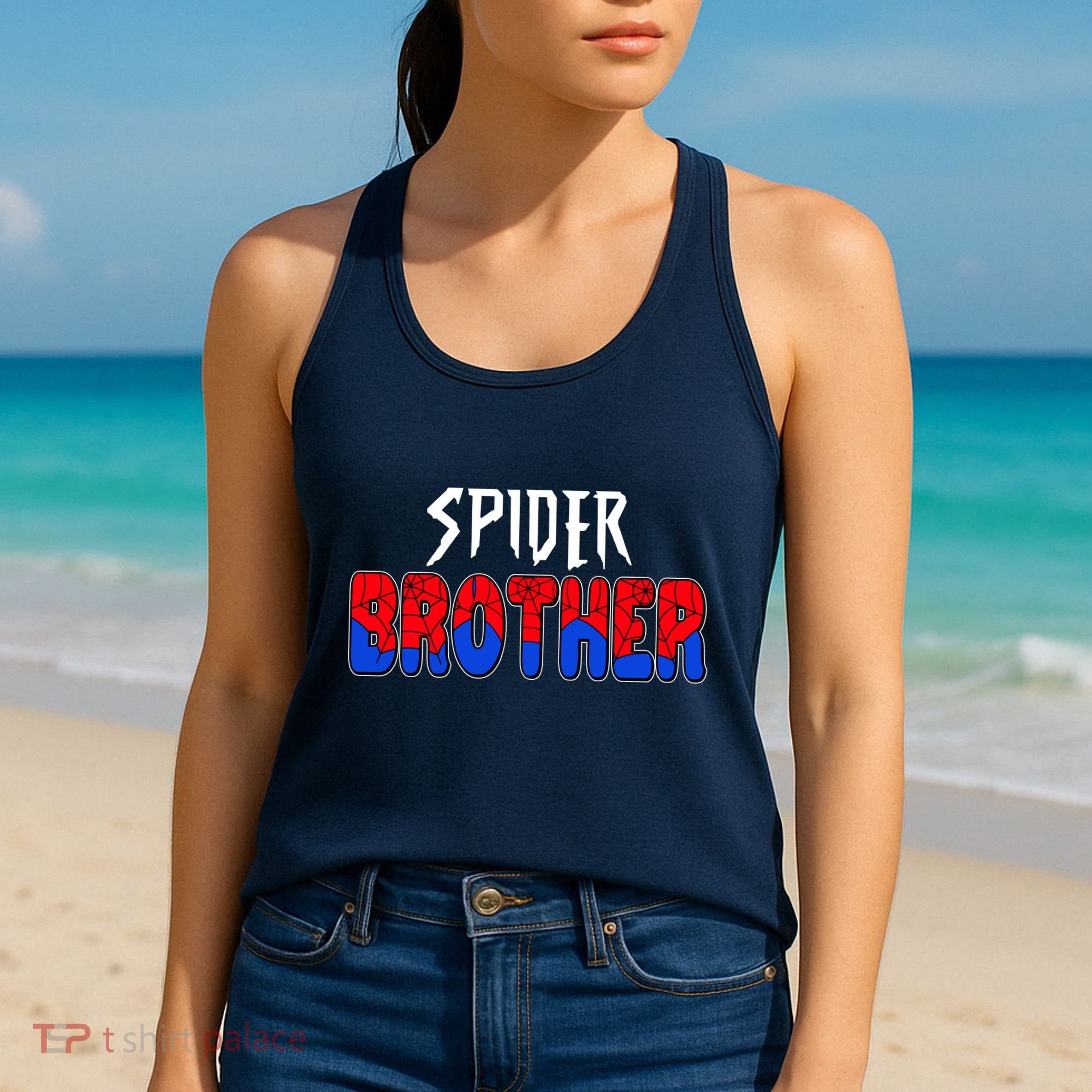 Funny Spider Brother Matching Family Shirts Women's Tank Top