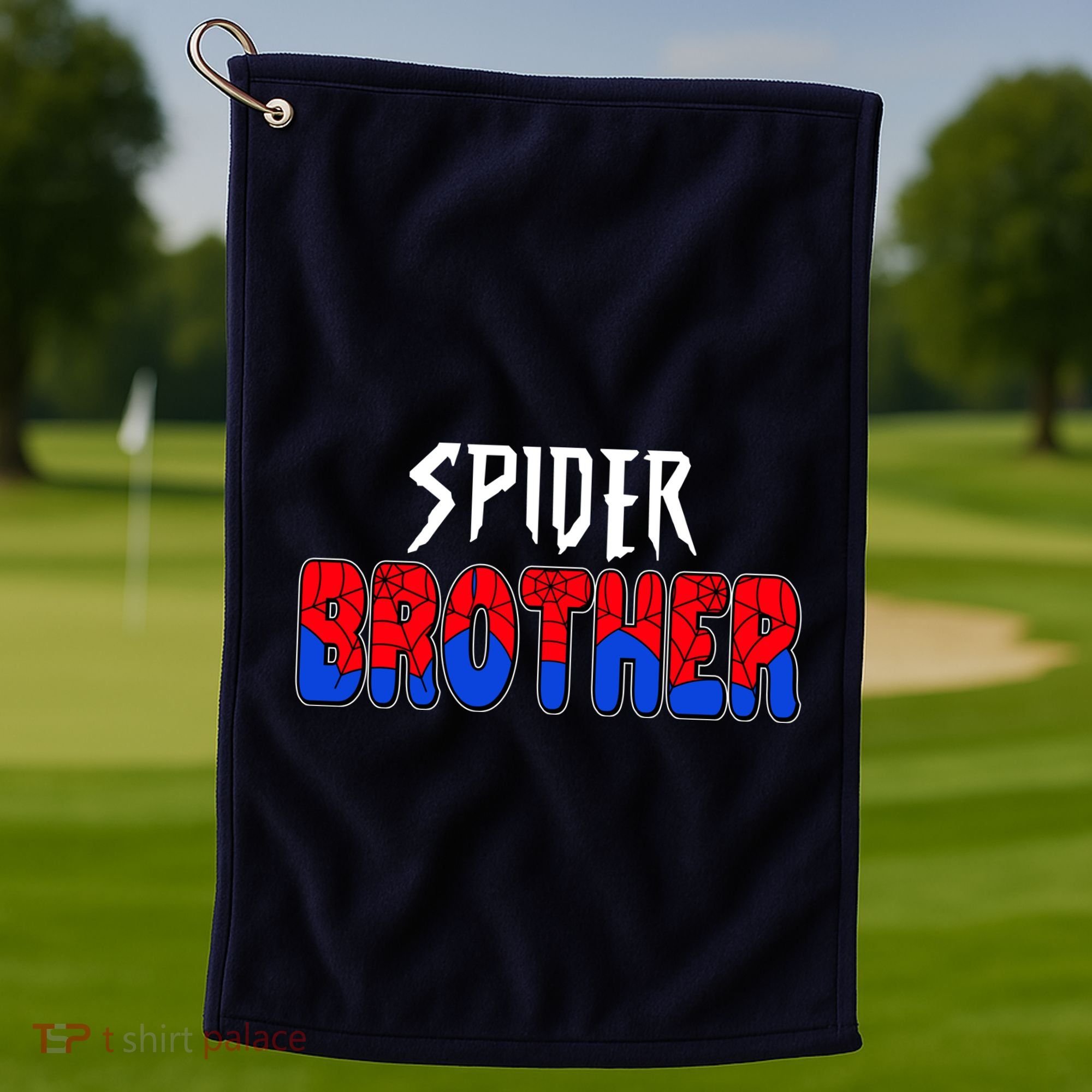 Funny Spider Brother Matching Family Shirts Golf Towel