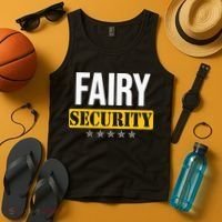 Fairy Security Birthday Family Dad Mom Halloween Costume Tank Top thumb 4
