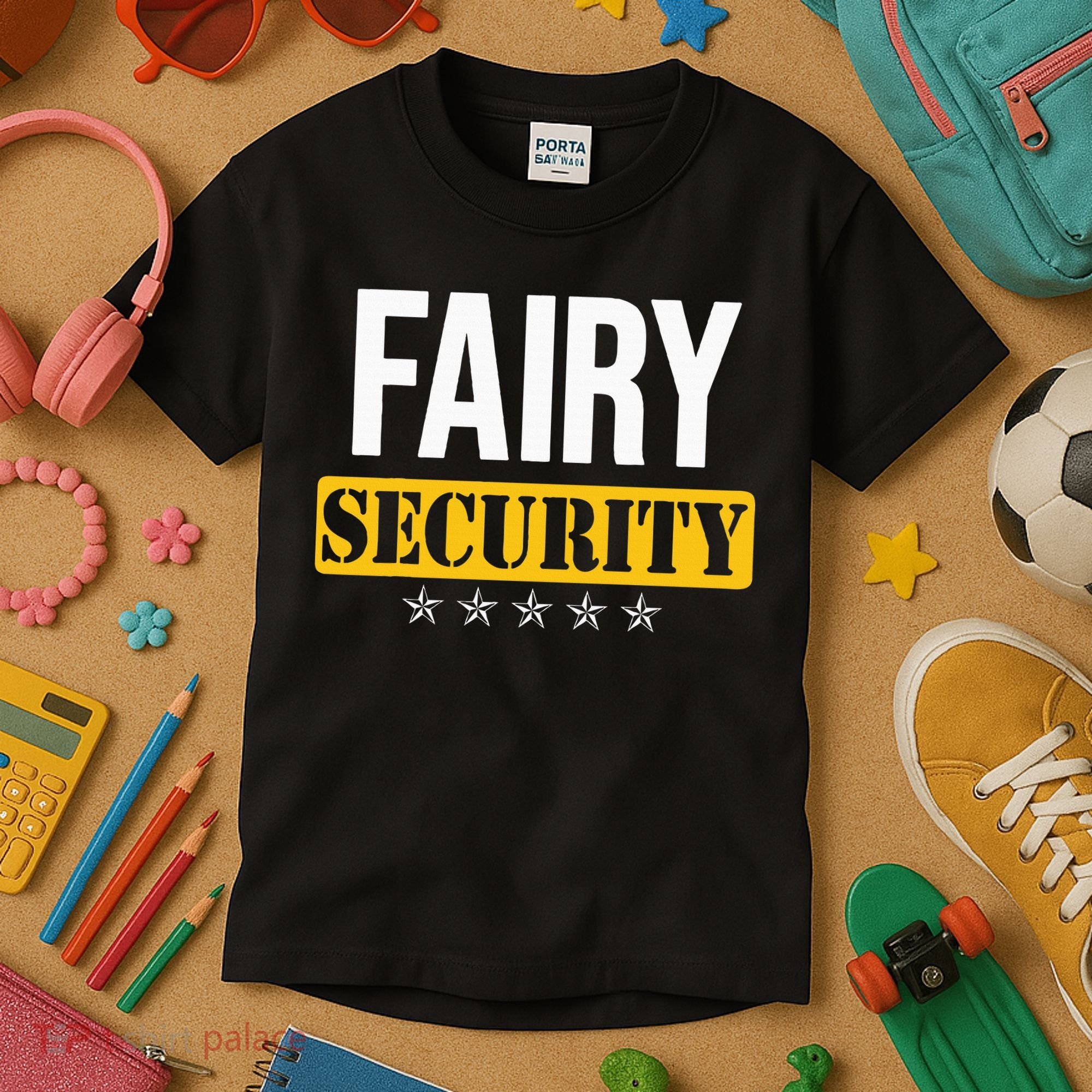 Fairy Security Birthday Family Dad Mom Halloween Costume Kids T-Shirt