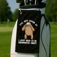 Funny Skeleton Bike Ride Going Through Hell Biker Skeleton Golf Towel thumb 2