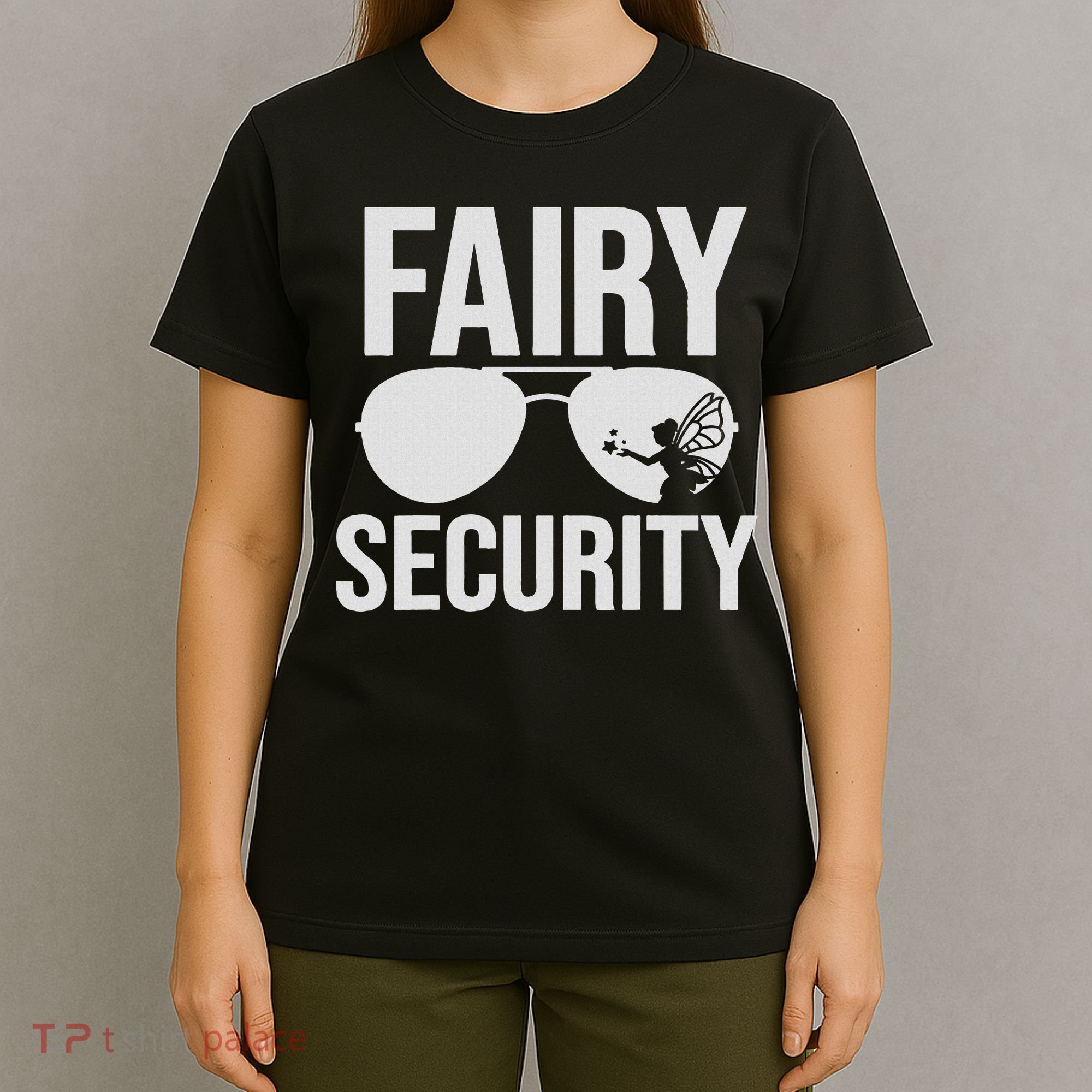 Fairy Security Birthday Family Halloween Costume Dad Mom T-Shirt