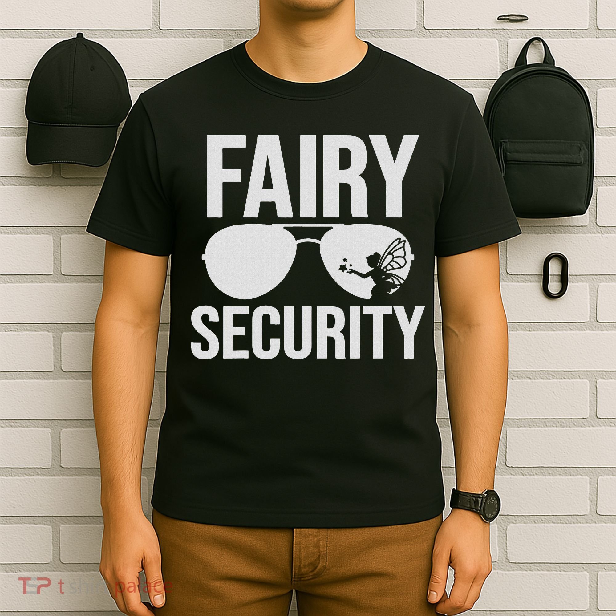 Fairy Security Birthday Family Halloween Costume Dad Mom T-Shirt
