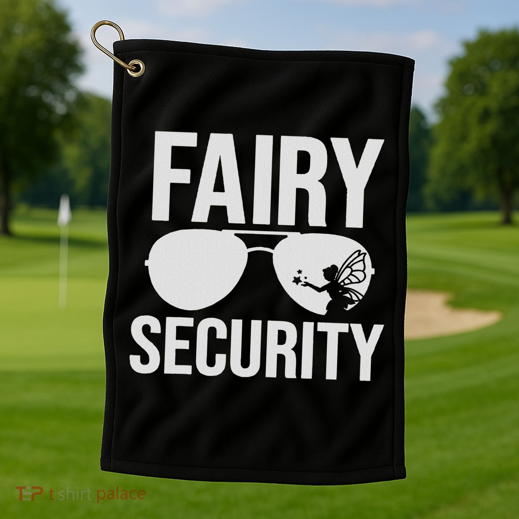 Fairy Security Birthday Family Halloween Costume Dad Mom Golf Towel