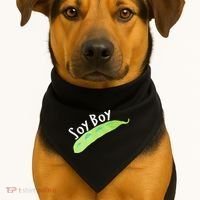 Funny Soy Boy Liberal Vegan Vegetarian USA-Made Doggie Bandana thumb 1