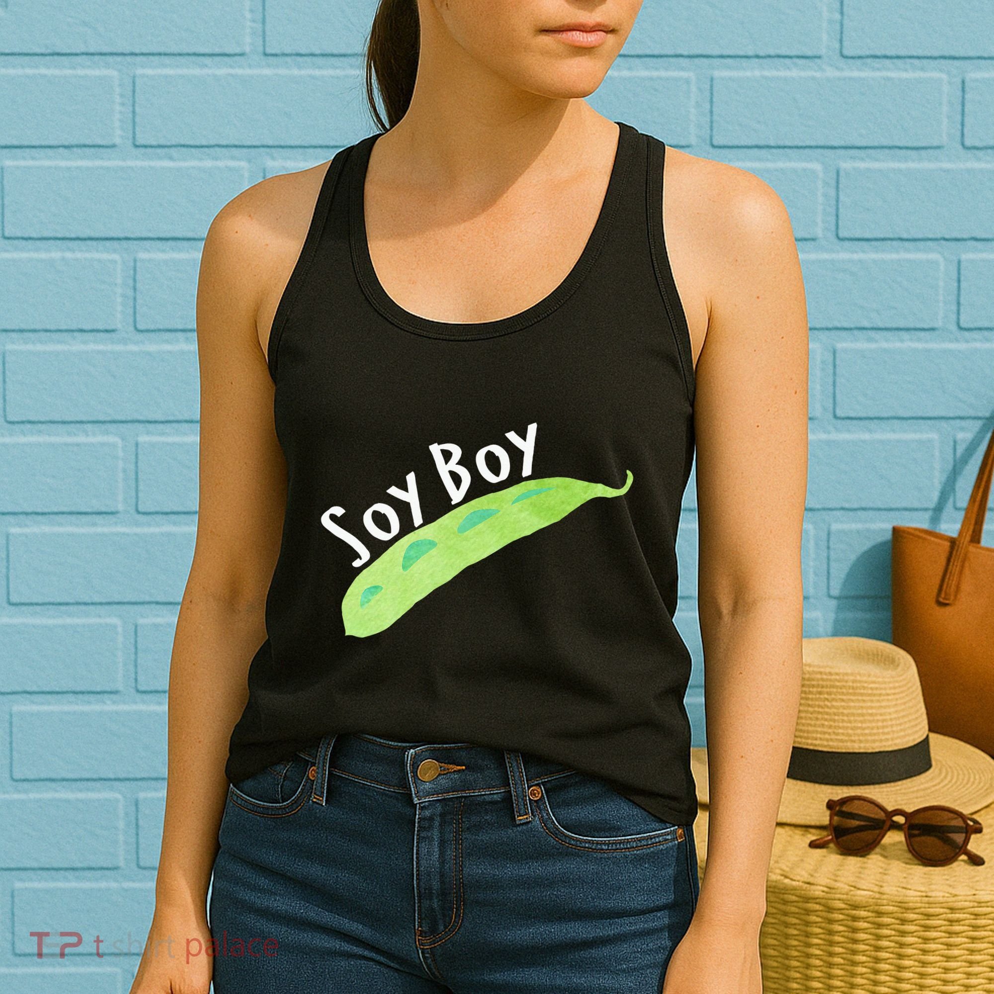 Funny Soy Boy Liberal Vegan Vegetarian Women's Tank Top